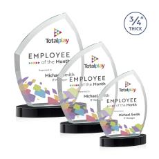 Wilco Full Color on Alberton Base Black Unique Crystal Trophy - Custom Trophies