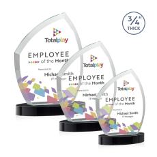 Wilco Full Color on Alberton Base Black Unique Crystal Trophy - Crystal Trophies