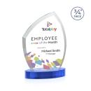 Wilco Full Color on Alberton Base Sky Blue Unique Crystal Trophy