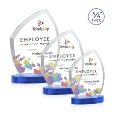 Wilco Full Color on Alberton Base Sky Blue Unique Crystal Trophy - Custom Trophies