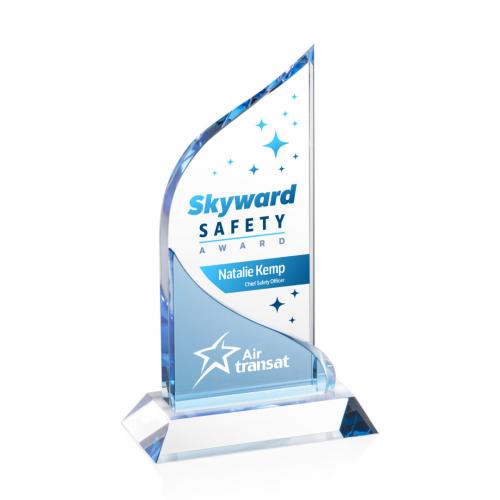 Awards and Plaques - Crystal Trophies - Alford Full Color Peaks Crystal Trophy