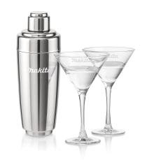 Pescara Shaker & Barrera Martini Set - Cocktail Glasses