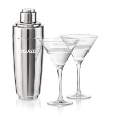 Pescara Shaker & Barrera Martini Set - Cocktail Glasses