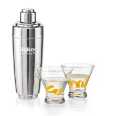 Pescara Shaker & Lujan Martini Set - Cocktail Glasses