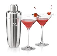 Pescara Shaker & Santiago Martini Set - Cocktail Glasses