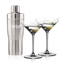 Genoa Shaker & RIEDEL Martini Set - Cocktail Glasses