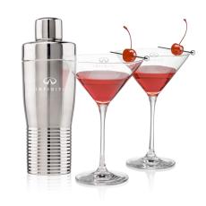 Genoa Shaker & Santiago Martini Set - Cocktail Glasses