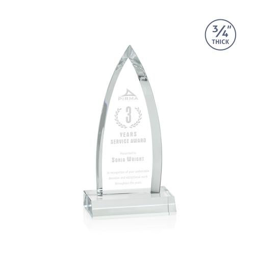 Awards and Plaques - Crystal Trophies - Valdes Clear Crystal Trophy