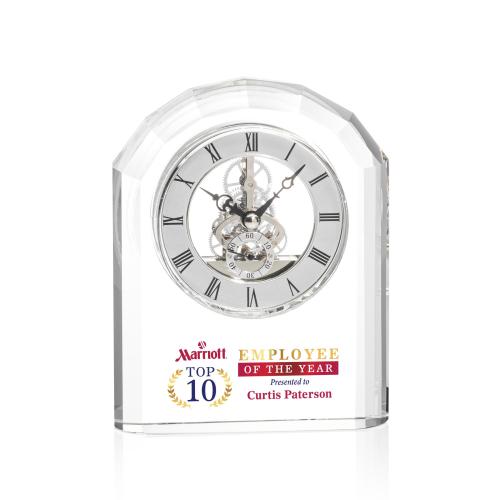 Awards and Plaques - Crystal Trophies - Birkdale Full Color Clock