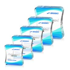 Elliott Full Color Rectangle Crystal Trophy - Employee Awards