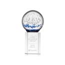 Rudolph on Yoder Base Clear Globe Glass Trophy