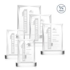 Cassidy on Alberton Base Starfire Rectangle Crystal Trophy - Crystal Trophies
