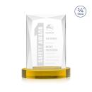 Cassidy on Alberton Base Gold Rectangle Crystal Trophy