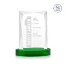 Cassidy on Alberton Base Green Rectangle Crystal Trophy