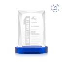 Cassidy on Alberton Base Blue Rectangle Crystal Trophy