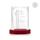 Cassidy on Alberton Base Red Rectangle Crystal Trophy