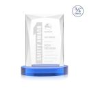 Cassidy on Alberton Base Sky Blue Rectangle Crystal Trophy