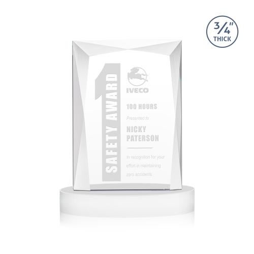 Awards and Plaques - Crystal Trophies - Cassidy on Alberton Base Fagan Rectangle Crystal Trophy