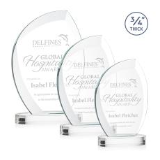 Oakes on Alberton Base Clear Peaks Crystal Trophy - Crystal Trophies