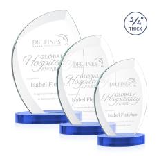 Oakes on Alberton Base Sky Blue Peaks Crystal Trophy - Crystal Trophies