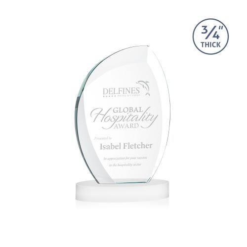 Awards and Plaques - Crystal Trophies - Oakes on Alberton Base Fagan Peaks Crystal Trophy