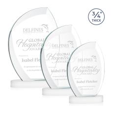 Oakes on Alberton Base Fagan Flame Crystal Trophy - Crystal Trophies