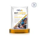 Cassidy Full Color on Alberton Base Amber Rectangle Crystal Trophy
