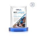 Cassidy Full Color on Alberton Base Sky Blue Rectangle Crystal Trophy