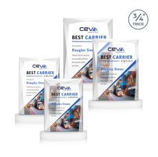 Cassidy Full Color on Alberton Base Fagan Rectangle Crystal Trophy - Crystal Trophies