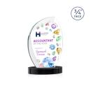 Oakes Full Color on Alberton Base Black Flame Crystal Trophy