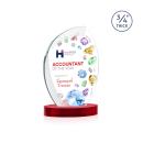 Oakes Full Color on Alberton Base Red Peaks Crystal Trophy