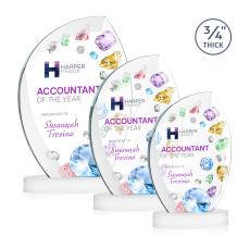 Oakes Full Color on Alberton Base Fagan Peaks Crystal Trophy - Custom Trophies