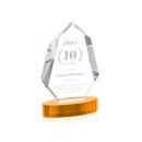 Thomson on Alberton Base Amber Polygon Crystal Trophy