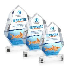 Thomson Full Color on Alberton Base Clear Polygon Crystal Trophy - Custom Trophies
