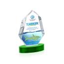 Thomson Full Color on Alberton Base Green Crystal Trophy