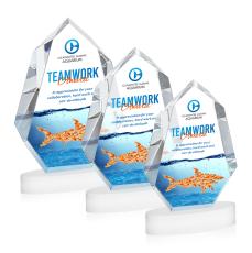 Thomson Full Color on Alberton Base Fagan Polygon Crystal Trophy - Custom Trophies