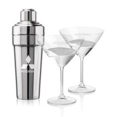 Milano Shaker & Flynn Martini Set - Cocktail Glasses