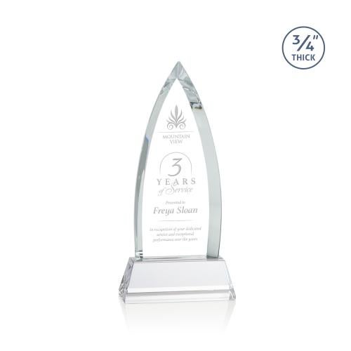 Awards and Plaques - Crystal Trophies - Valdes on Helton Clear Crystal Trophy
