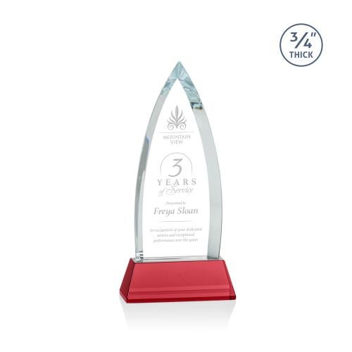 Awards and Plaques - Crystal Trophies - Valdes on Helton Red Peaks Crystal Trophy