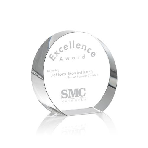 Awards and Plaques - Crystal Trophies - McCarty Circle Crystal Trophy