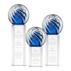 Truong on Yoder Base Clear Globe Glass Trophy - Art Glass Trophies
