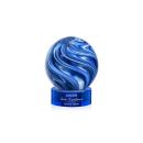 Neptune on Lockwood Base Blue Globe Glass Trophy