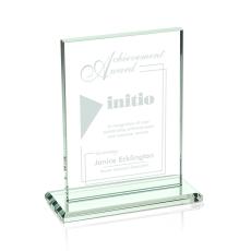 Roach Jade (Vert) Rectangle Glass Trophy - Employee Awards