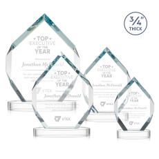 Diamond Diamond on Alberton Base Starfire Crystal Trophy - Crystal Trophies