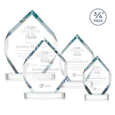 Diamond Diamond on Alberton Base Starfire Polygon Crystal Trophy - Crystal Trophies