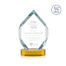 Diamond Diamond on Alberton Base Amber Crystal Trophy