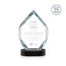 Diamond Diamond on Alberton Base Black Polygon Crystal Trophy