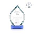 Diamond Diamond on Alberton Base Sky Blue Crystal Trophy