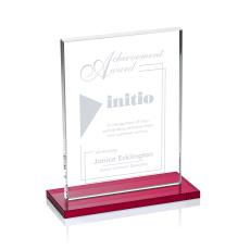 Roach Red (Vert) Rectangle Crystal Trophy - Crystal Trophies