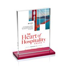 Roach Full Color Red (Vert) Rectangle Crystal Trophy - Crystal Trophies